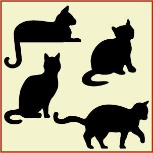 27 best Silhouettes of cats images on Pinterest Black cats, Silhouettes and Black cat silhouette