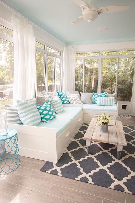 Sun Room Love The Colors And Ceiling Paint For Home In Sun Room Love The Colors And Ceiling Paint For Home In 2018 Pinterest Sunroom House