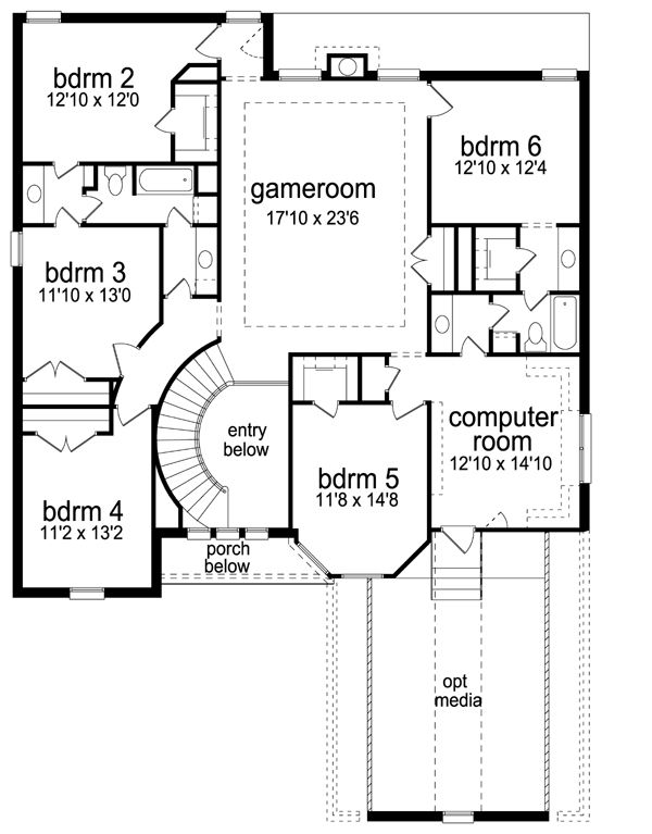 Tudor Style House Plan 88692 with 6 Bed, 4 Bath, 3 Car