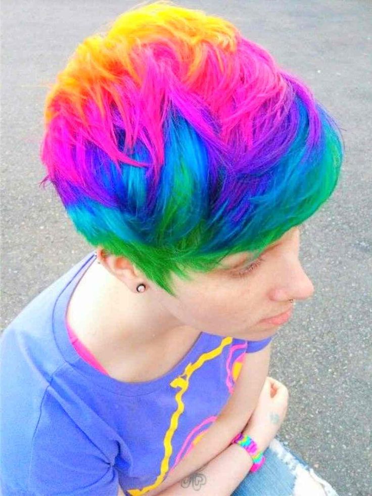 Pin by William Smith on Hair Short rainbow hair, Men hair color