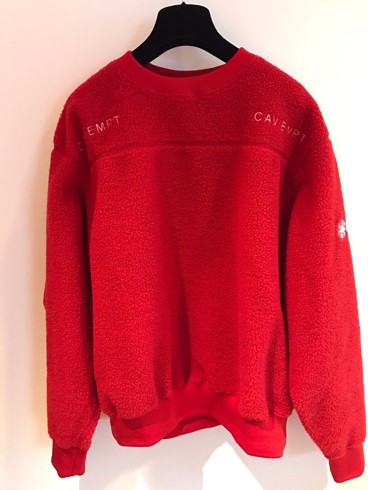cav empt cav empt red fleece crewneck size s 178 red cav empt size chart