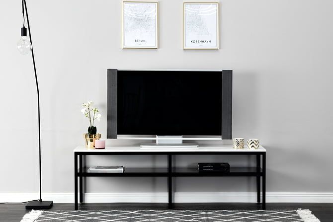 SANDY TV benk 160 HvitStål TV benker Mediamøbler | Benk Vittsjö TV benk | FINN.no
