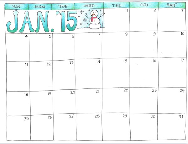 77 best printable 2015 calendars images on pinterest free fill in calendar 2015