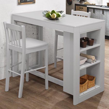 Jofran Tribeca Counter Height Dining Table W Shelving In Ash Grey Walmart Com Kitchen Table Small Space Small Living Room Furniture Space Saving Dining Table