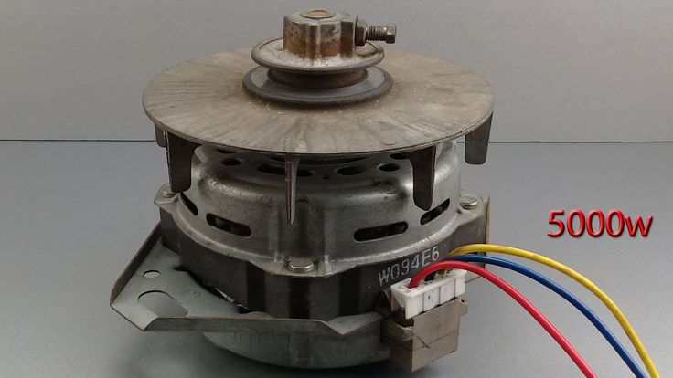 an electric motor is shown with wires attached to the rotor and wire