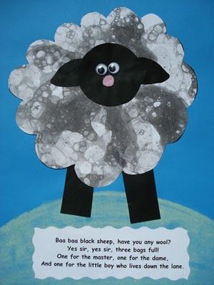 a paper cut out of a sheep with a poem written on the front and bottom