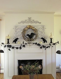 black and white works perfectly for halloween love everything about this the black leaf silhouettes in the garland inspire me to start black paper cut - When To Start Decorating For Halloween black and white works perfectly for halloween love everything about this the black leaf silhouettes in the garland inspire me to start black paper cut - When To Start Decorating For Halloween