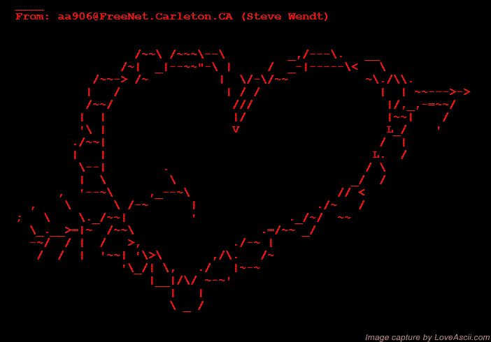 ascii art heart ascii art heart