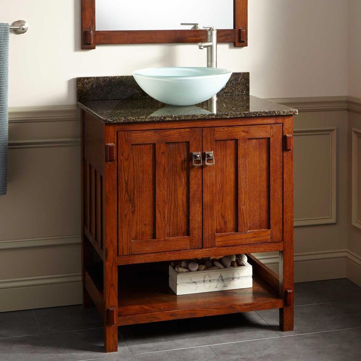 Discover New Vanities Bathroomideasonabudget Bathroomremodelonabudget Bathroomrenovations2019 Mission Style Bathroom Vessel Sink Vanity Oak Bathroom Vessel Sink Vanity, Mission Style Bathroom Vanity Mirrors