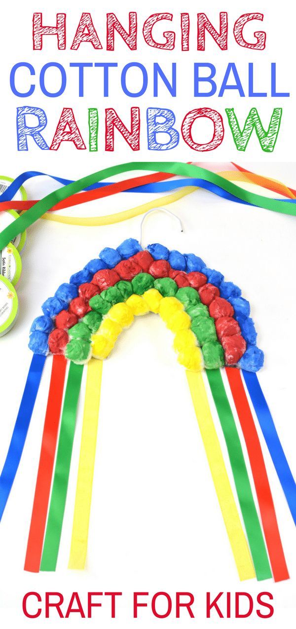 If You Are Looking For A Rainbow Kids Craft St Patricks Day Or Just Spring In General This Colorful Hanging Cotton Ball Is If You Are Looking For A Rainbow Kids Craft St Patricks Day Or Just Spring In General This Colorful Hanging Cotton Ball Is