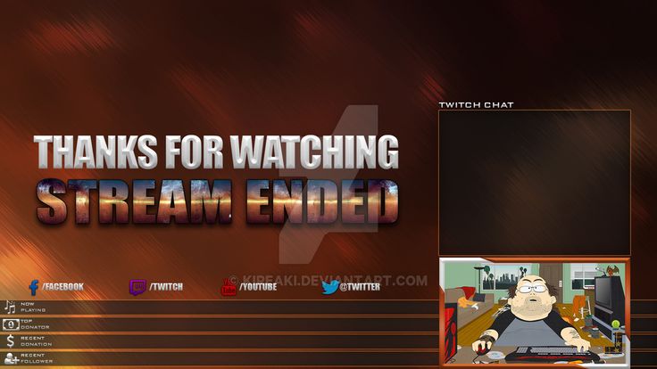 end screen orange twitch screen twitch