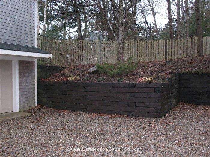 Railroad Tie Retaining Wall Walls Tags Railroad Tie Retaining Wall Walls Tags Orleans Stone Next Sleepers As Pinterest