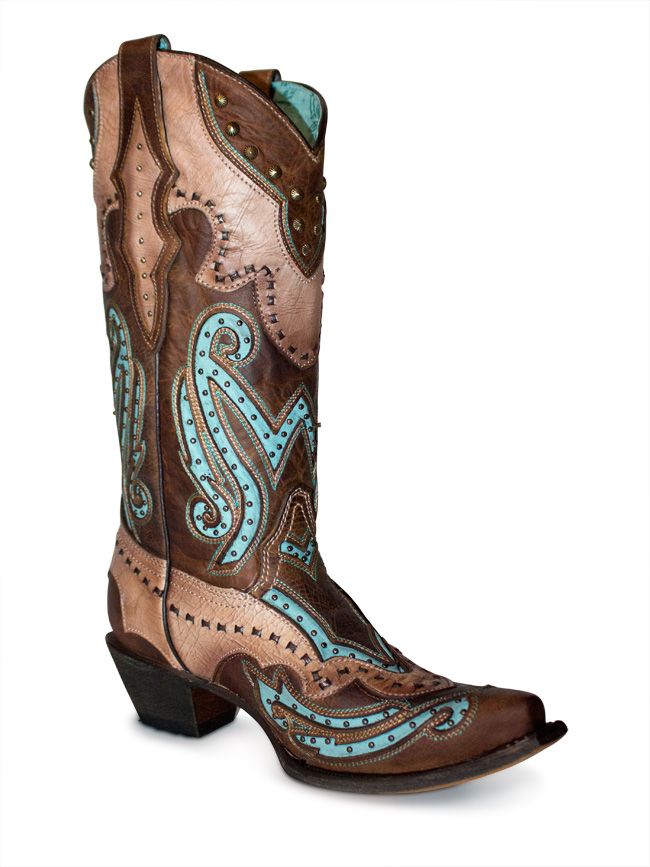 Corral Brown and Turquoise Inlay | Boots, Mens cowboy boots Corral Boots | Boots, Fashion cowboy boots, Turquoise cowboy