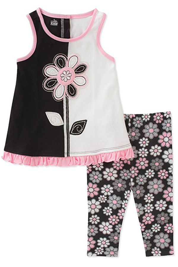 Kids Headquarters Girls Tunic Set-Capsleeves