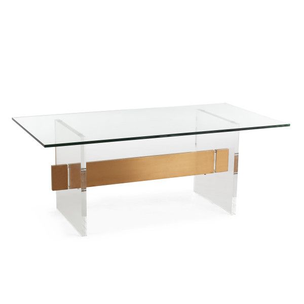 Acrylic Glass And Brass Coffee Table Wisteria Coffee Table