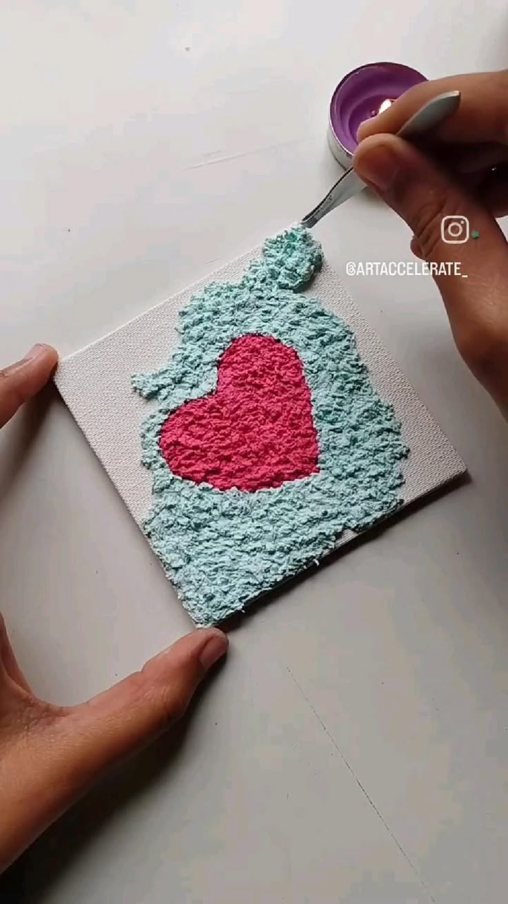 Paper Mache Art Cute Heart Canvas Diy Gifts Paper Crafts Book Art Diy paper-mache-art-cute-heart-canvas-diy-gifts-paper-crafts-book-art-diy