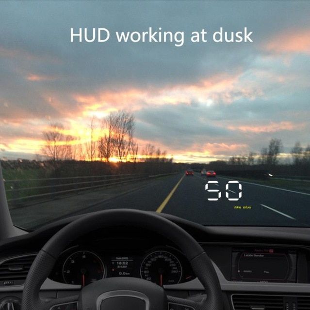 Car Auto OBD2 A1000 HUD Head Up Display Digital Speedometer Speed Warning