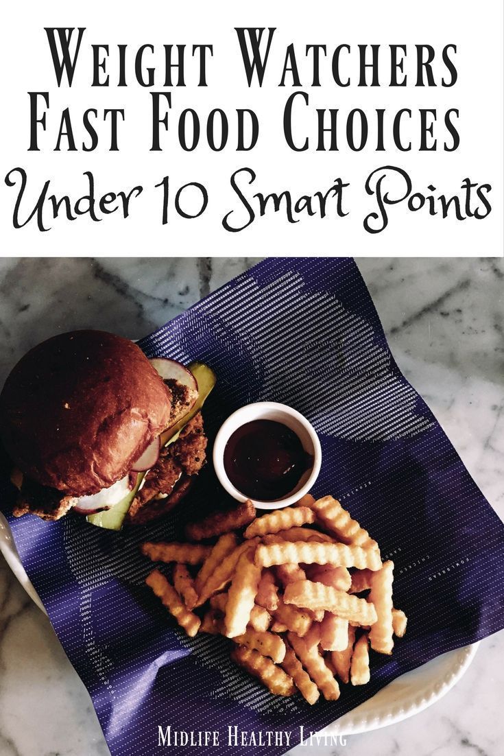 Best fast food options weight watchers