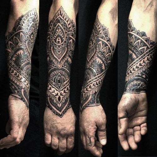 Resultado De Imagen Para Tatuajes En El Brazo Rosa Mandala Hombre