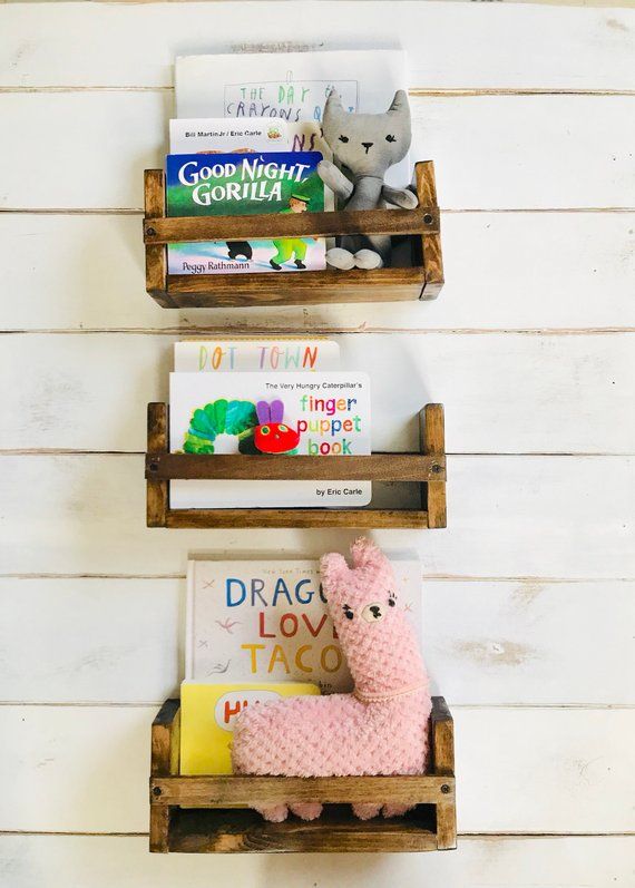 four mini book shelf