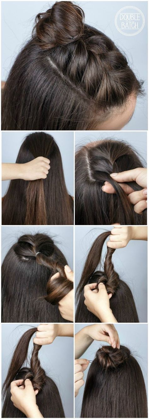 Trend Watch – Mohawk-Zopf in Haarfrisuren mit hohem Knoten – Hair