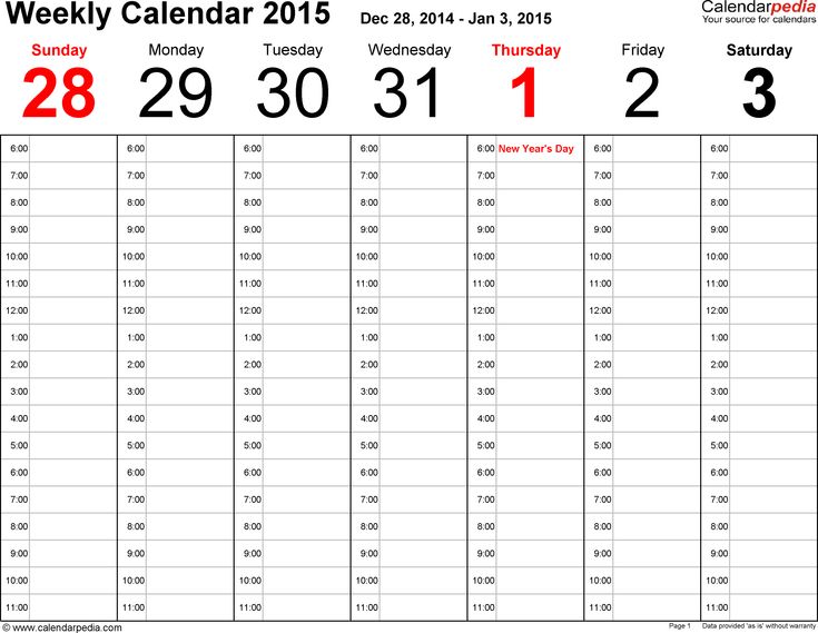 your source for calendars weekly calendar template