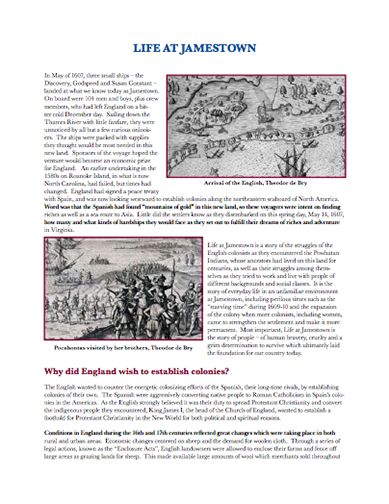 jamestown essay