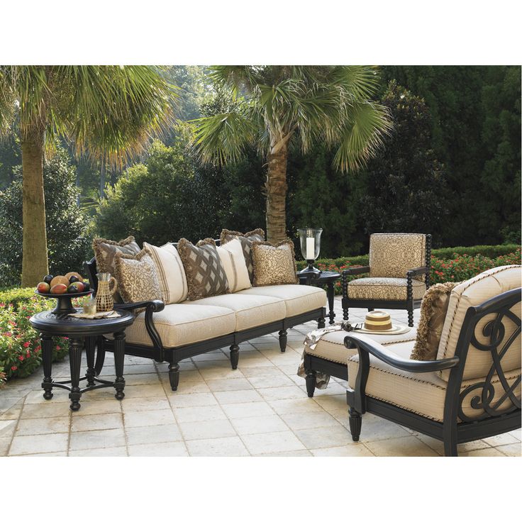 Tommy Bahama Kingstown Sedona Round End Table Patio Furnishings Furniture Sets Small Patio Furniture Sets, Tommy Bahama Outdoor Furniture Clearance