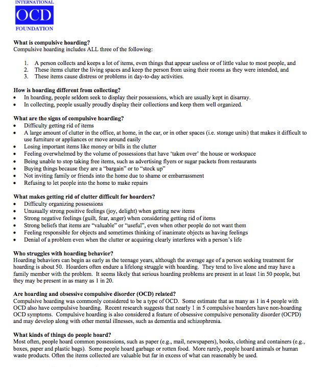 Ocd research paper help
