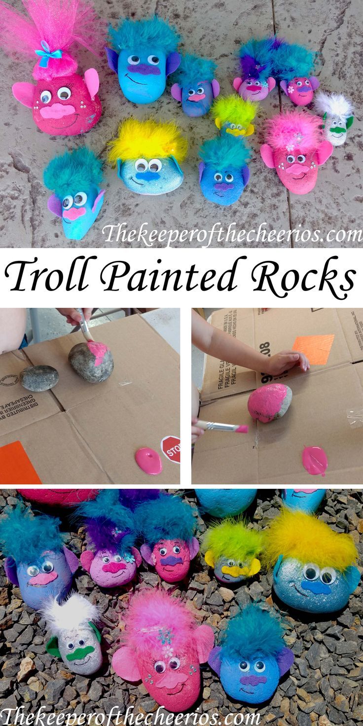 DIY Craft: TROLL PAINTED ROCKS, trolls movie, trolls movie kids craft, trolls kids craft (Diy Crafts For Boys) DIY Craft: TROLL PAINTED ROCKS, trolls movie, trolls movie kids craft, trolls kids craft (Diy Crafts For Boys)