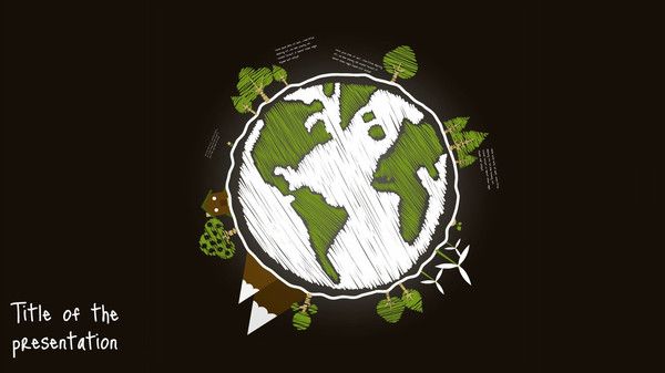 nature prezi template with planet earth continents worldmap