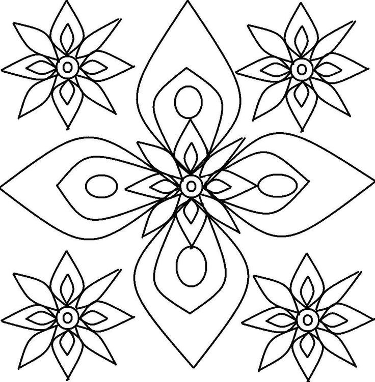 diwali craft rangoli design coloring printable page for kids 3