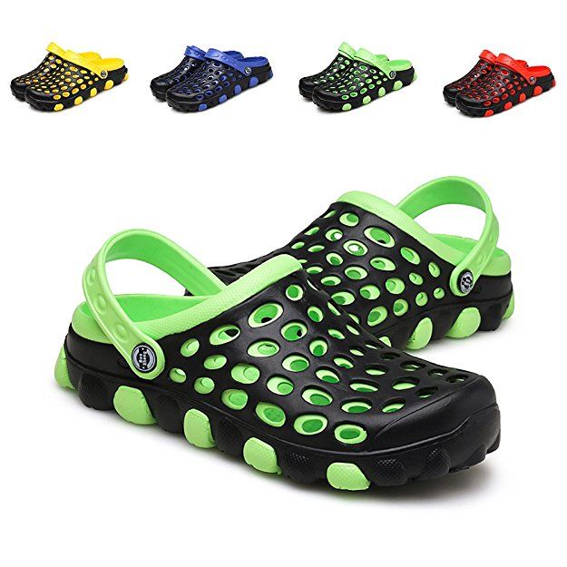 Cyiecw Unisex Breathable Garden Clogs Outdoor Walking Slippers Anti ...