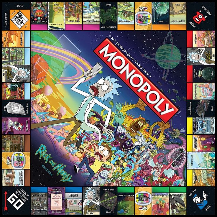 Rick and Morty Monopoly Rick, morty, Monopoly, Board games