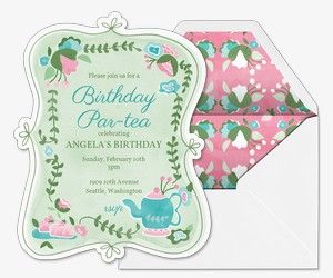 birthday for her free online invitations nutcracker tea party