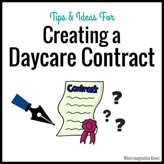 Tips on creating a home daycare contract for your in family child care program from an experienced provider. Do's and don'ts of parent handbooks/contracts
