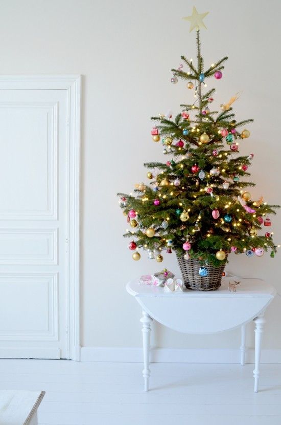 36 Best Table Christmas Tree Images On Pinterest Natal Table Christmas Tree Green With Colorful Decor Idea