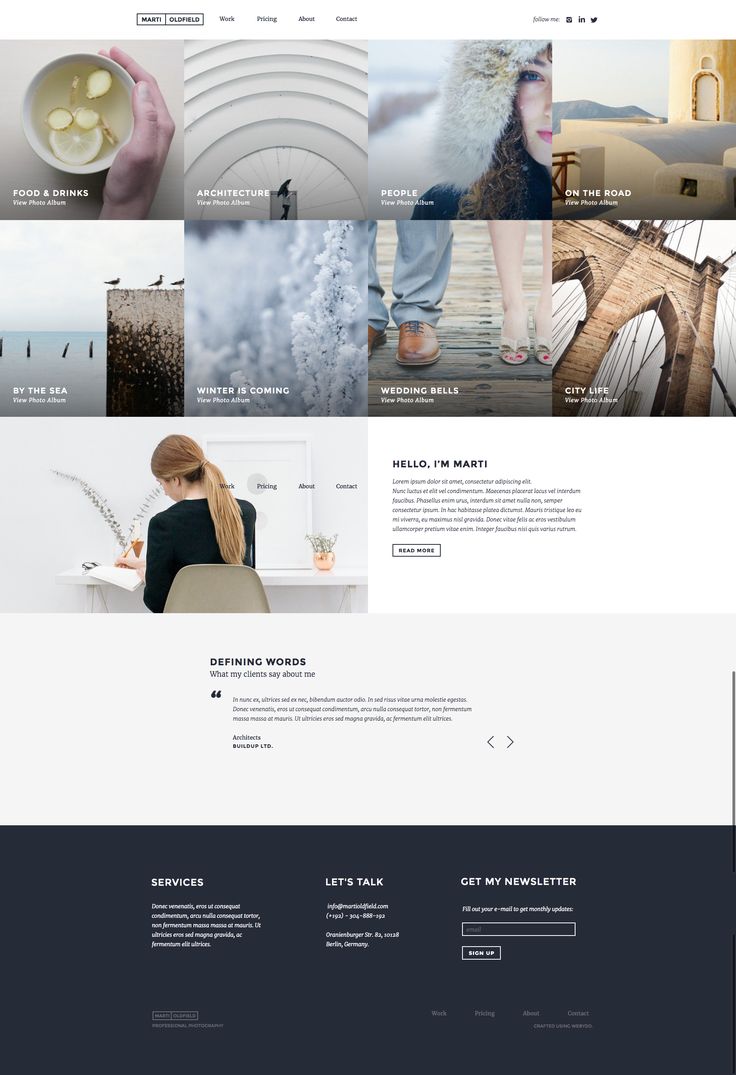 freelance website template