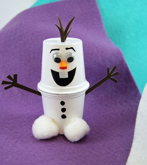Cute K-Cup Snowman Kids Craft! Recycle your used k-cups into adorable snowmen using pom-poms, cardstock, googly eyes, and Elmer's X-TREME School G...