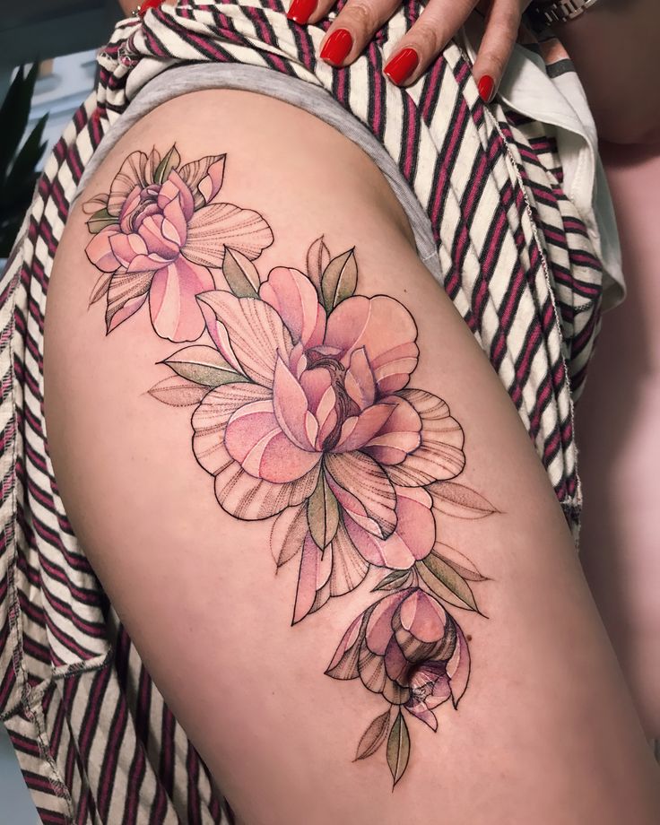 Tattoo intimbereich blumen