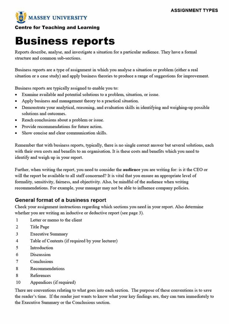 Business Report Writing Examples Free Download Bolan