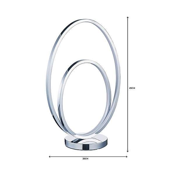 Menton Dimmable Integrated Led Chrome Table Lamp Chrome Table Lamp, Menton Chrome Infinity Led Table Lamp
