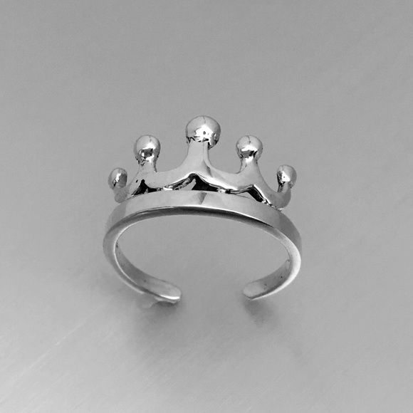 925 Silver Rings for Women Vintage Black Crown Adjustable Toe Ring Foot Jewelry 925 Silver Rings for Women Vintage Black Crown Adjustable Toe Ring Foot Jewelry