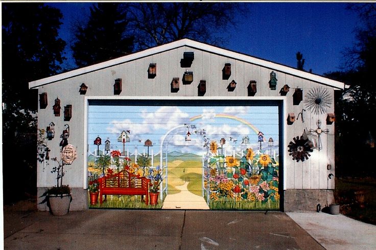 garage mural edited | Door murals, Garage doors, Mural