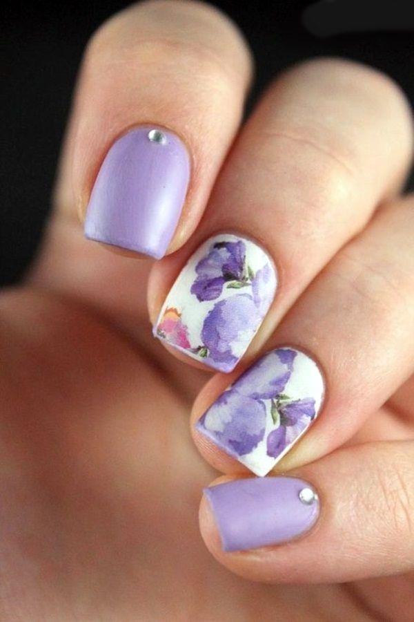 101 Cute Flower Nail Designs That're Too Attractive To Handle Dope Cute Flower Nail Designs (19) - 101 Cute Flower Nail Designs That're Too Attractive To Handle Dope
