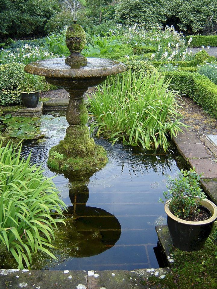 20 Beautiful Small Fountain Ideas For Your Garden Fountain Gardenideas Gardendesign Fountains Backyard Garden Water Fountains Water Fountains Outdoor