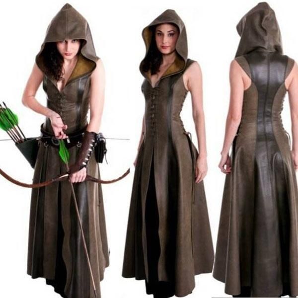 Signore Medievale FANTASY Elfo HUNTER Costume Medievale Costume Cosplay