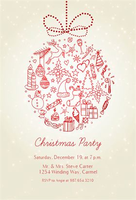 template christmas invitation