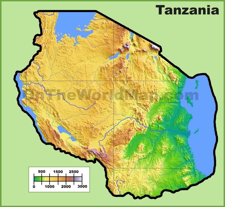 Tanzania Physical Map Tanzania Physical Map Map Cfb57d58eb0f8479a3889421f1e712bb