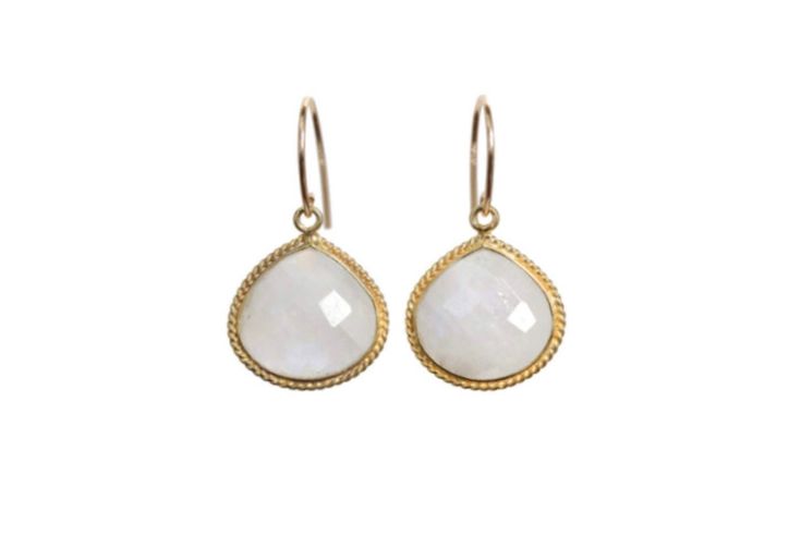 14K gold filled earrings with Rainbow Moonstone drops gold filled earrings birthstone moonstone earrings mootstone drops.